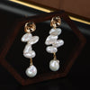 1 Pair Streetwear Solid Color Freshwater Pearl Drop Earrings