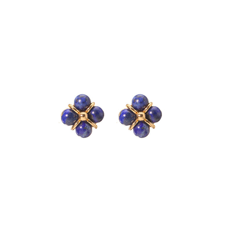 1 Pair Cute Sweet Solid Color Plating Freshwater Pearl Sterling Silver 18k Gold Plated Ear Studs