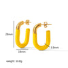 1 Pair Simple Style U Shape Polishing Plating Stainless Steel 18k Gold Plated Hoop Earrings