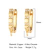 1 Pair Simple Style Solid Color Inlay Copper Zircon Earrings