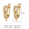 1 Pair Simple Style Solid Color Inlay Copper Zircon Earrings