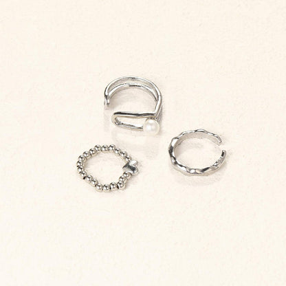 Basic Solid Color Alloy Plating Women's Open Rings