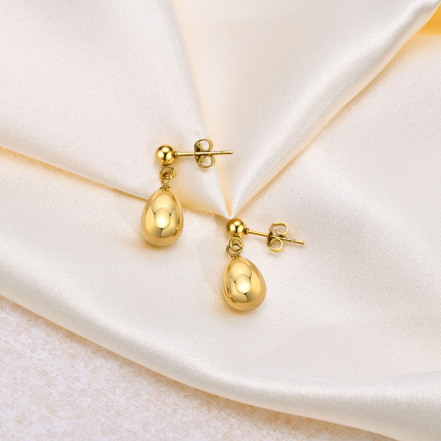 1 Pair Casual Simple Style Roman Style Geometric Plating Stainless Steel Gold Plated Drop Earrings