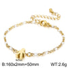 Simple Style Color Block Stainless Steel Patchwork 18k Gold Plated Bracelets