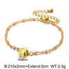 Simple Style Color Block Stainless Steel Patchwork 18k Gold Plated Bracelets