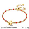 Simple Style Color Block Stainless Steel Patchwork 18k Gold Plated Bracelets