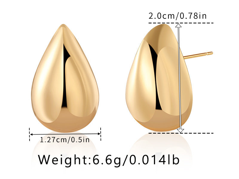 1 Pair Simple Style Geometric Plating Copper Ear Studs