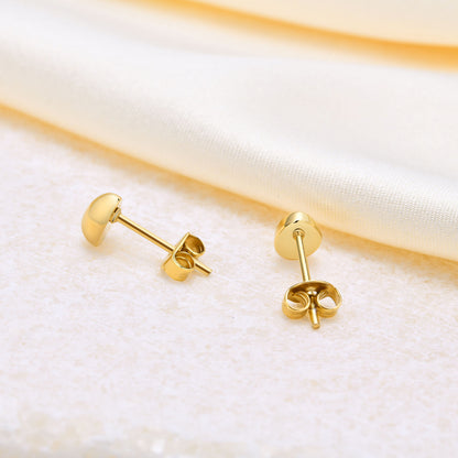 1 Pair Simple Style Water Droplets Plating Stainless Steel Gold Plated Ear Studs