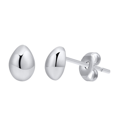 1 Pair Simple Style Water Droplets Plating Stainless Steel Gold Plated Ear Studs