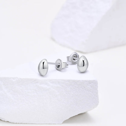 1 Pair Simple Style Water Droplets Plating Stainless Steel Gold Plated Ear Studs