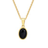 Simple Style Oval Stainless Steel Gold Plated Agate Pendant Necklace In Bulk