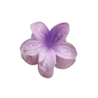 Sweet Simple Style Flower Plastic Hair Claws