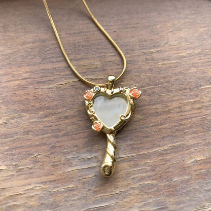 Simple Style Heart Shape Alloy Zinc Alloy Plating Gold Plated Women's Pendant Necklace