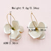 1 Pair Simple Style Commute Flower Plating Stainless Steel Drop Earrings