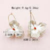 1 Pair Simple Style Commute Flower Plating Stainless Steel Drop Earrings