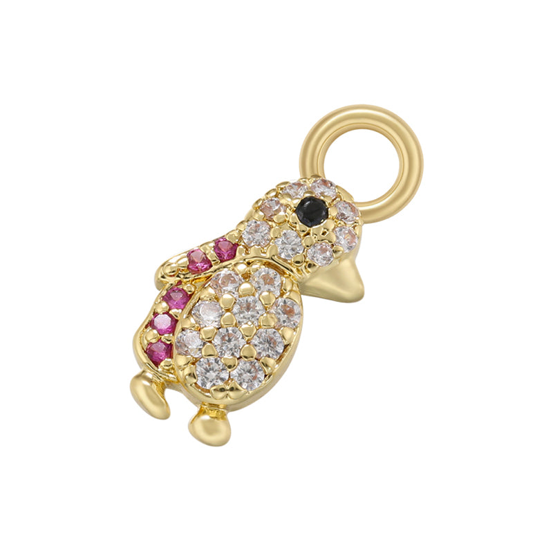 Casual Cute Simple Style Tortoise Animal Bird Copper 18k Gold Plated Zircon Charms In Bulk