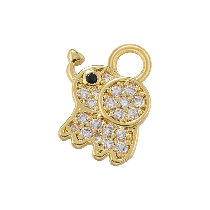 Casual Cute Simple Style Tortoise Animal Bird Copper 18k Gold Plated Zircon Charms In Bulk