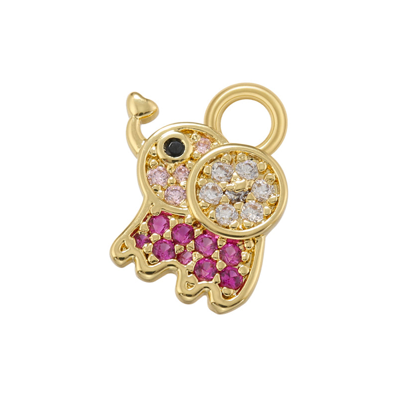 Casual Cute Simple Style Tortoise Animal Bird Copper 18k Gold Plated Zircon Charms In Bulk