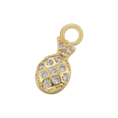 Casual Cute Simple Style Tortoise Animal Bird Copper 18k Gold Plated Zircon Charms In Bulk