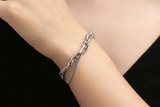 Basic Modern Style Geometric Titanium Steel Bracelets