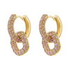 1 Pair Elegant Luxurious Shiny Square Plating Inlay Copper Zircon 18k Gold Plated Drop Earrings