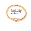 Ig Style Shiny Round Water Droplets Flower Stainless Steel Copper Plating Inlay Zircon Gold Plated Bracelets