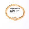 Ig Style Shiny Round Water Droplets Flower Stainless Steel Copper Plating Inlay Zircon Gold Plated Bracelets