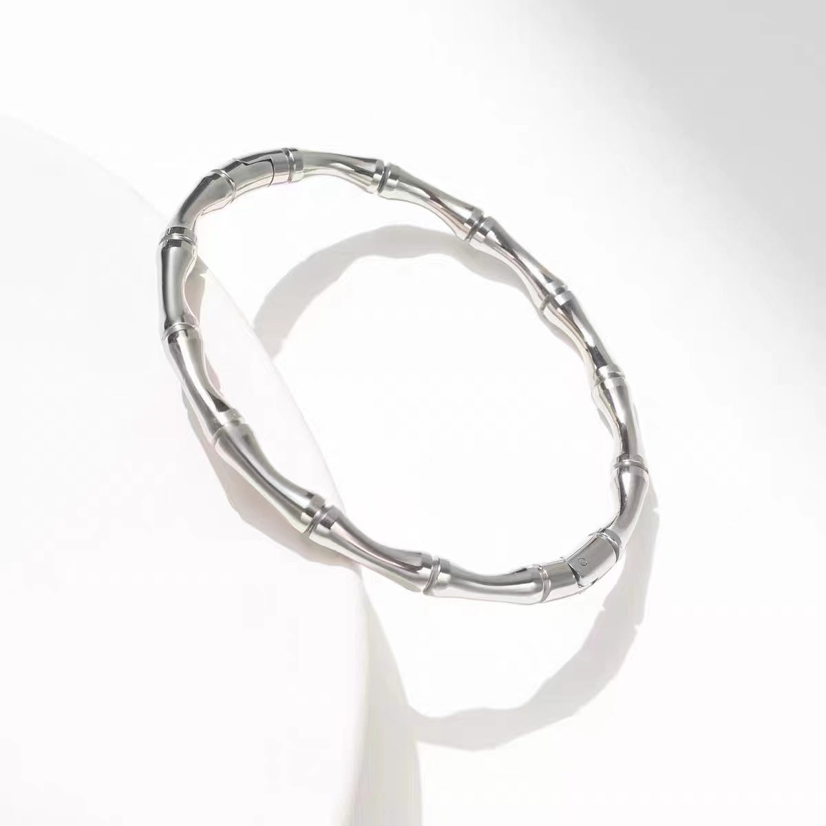 Elegant Solid Color Titanium Steel Plating Bangle