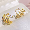 1 Pair Simple Style Solid Color Inlay Copper Zircon Ear Studs