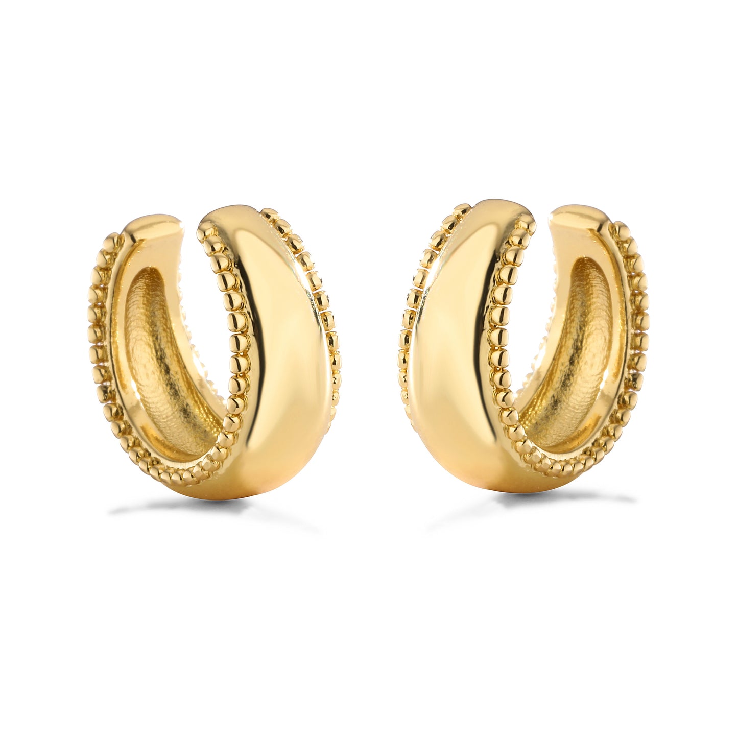 1 Pair Ig Style French Style Simple Style Leaves Twist Plating Inlay Copper Zircon 18k Gold Plated Ear Cuffs