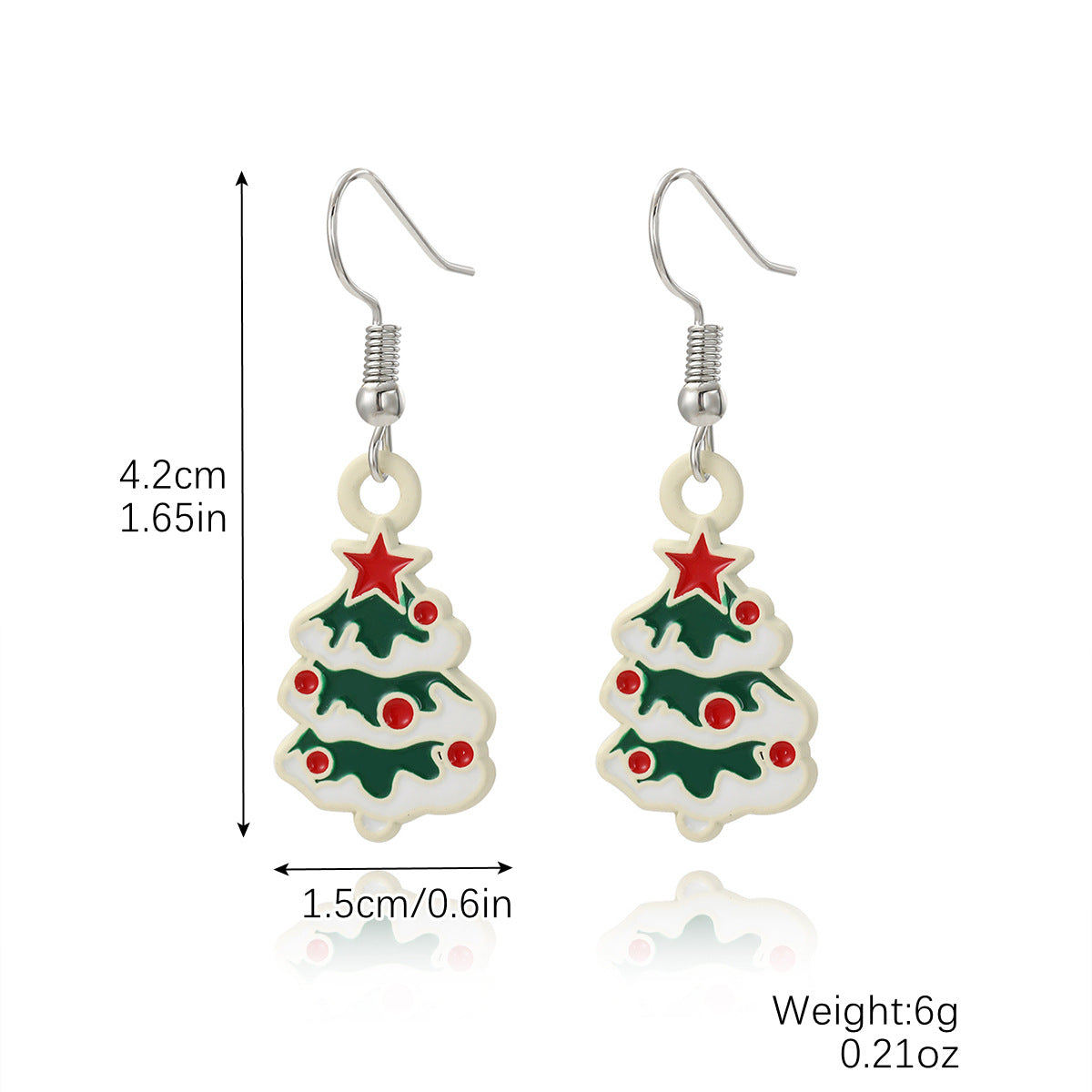 Fashion Christmas Tree Santa Claus Snowflake Alloy Inlay Rhinestones Women's Ear Studs