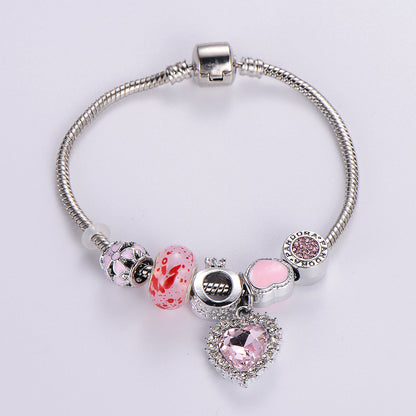 Sweet Classic Style Rabbit Heart Shape Elephant Stainless Steel Alloy Epoxy Inlay Rhinestones Bangle