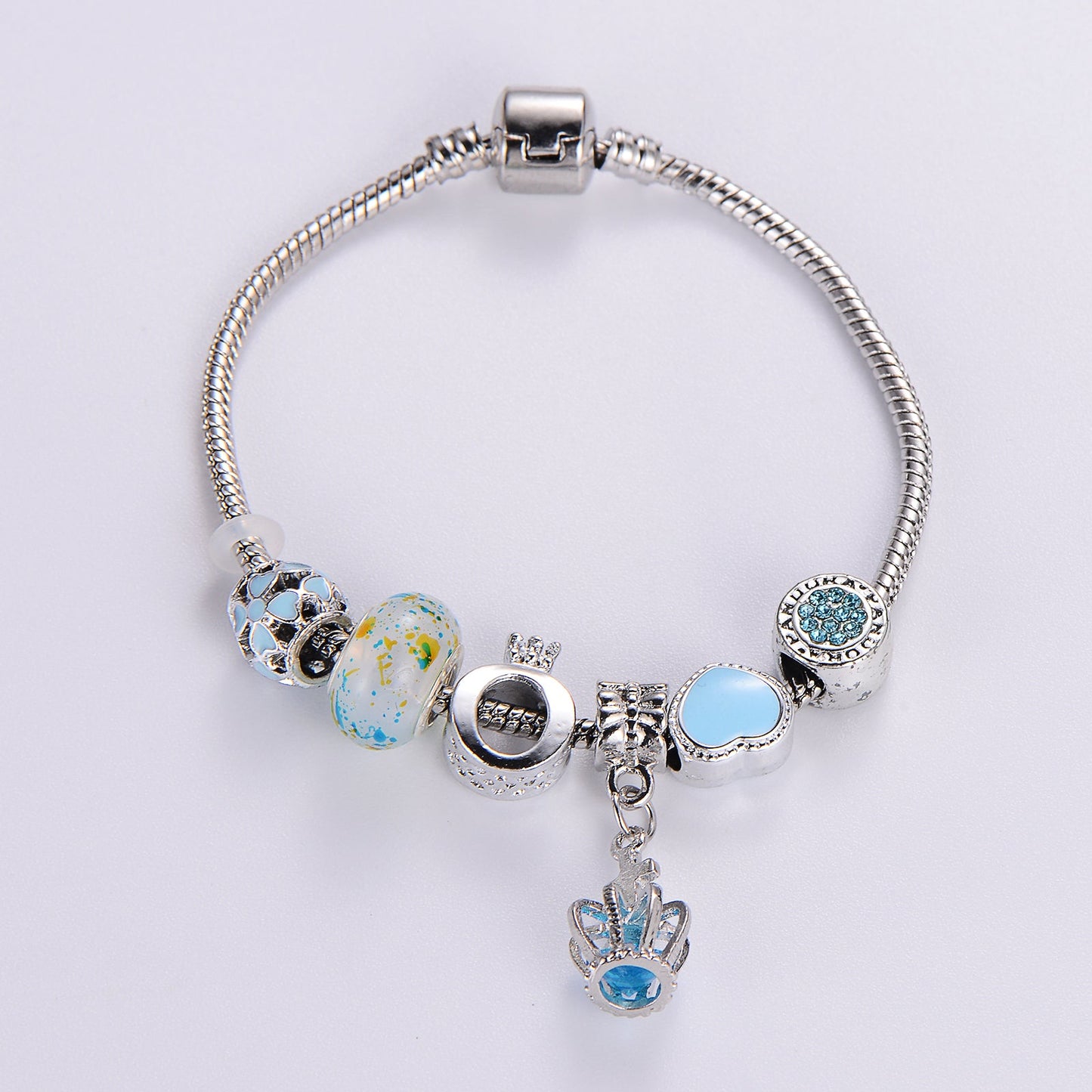 Sweet Classic Style Rabbit Heart Shape Elephant Stainless Steel Alloy Epoxy Inlay Rhinestones Bangle