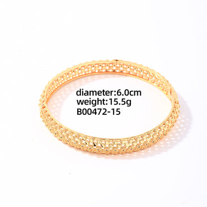 Casual Elegant Vintage Style Geometric Round Copper Plating Inlay Zircon Gold Plated Rings Bracelets