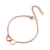 Sweet Heart Shape Stainless Steel Hollow Out 18k Gold Plated Rose Gold Plated Bracelets