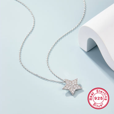Simple Style Star Sterling Silver Plating Inlay Zircon Women's Jewelry Set