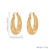 1 Piece Simple Style Solid Color Plating Inlay Stainless Steel Zircon Gold Plated Earrings