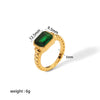 Retro Twist Stainless Steel Polishing Plating Inlay Zircon 18k Gold Plated Rings