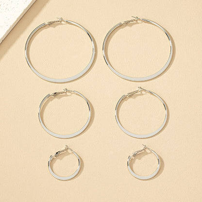 1 Pair Simple Style Round Plating Alloy Gold Plated Ear Studs