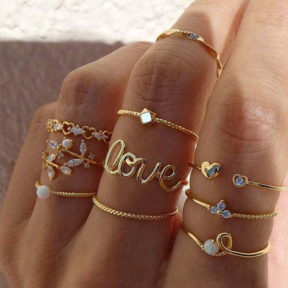 Simple Style Roman Style Flower Alloy Hollow Out Women's Rings