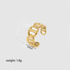 Nordic Style British Style African Style Solid Color Stainless Steel Plating 18k Gold Plated Open Rings