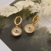 1 Pair Simple Style Commute Devil's Eye Plating Inlay Copper Zircon 18k Gold Plated Drop Earrings