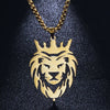 Vintage Style Punk Simple Style Lion Stainless Steel Titanium Steel Plating Men'S Pendant Necklace