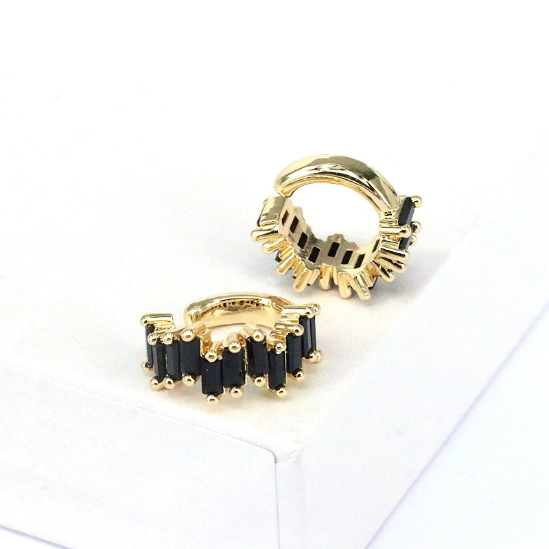 1 Pair Hip-hop Vintage Style Semicircle Plating Inlay Copper Zircon Gold Plated Ear Cuffs