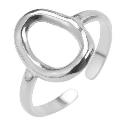 Simple Style Solid Color Stainless Steel Polishing Rings