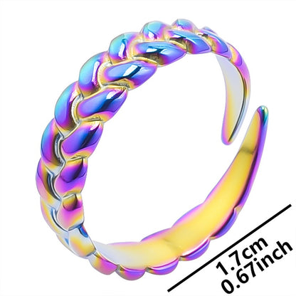 Classic Style Solid Color Stainless Steel Polishing Rings