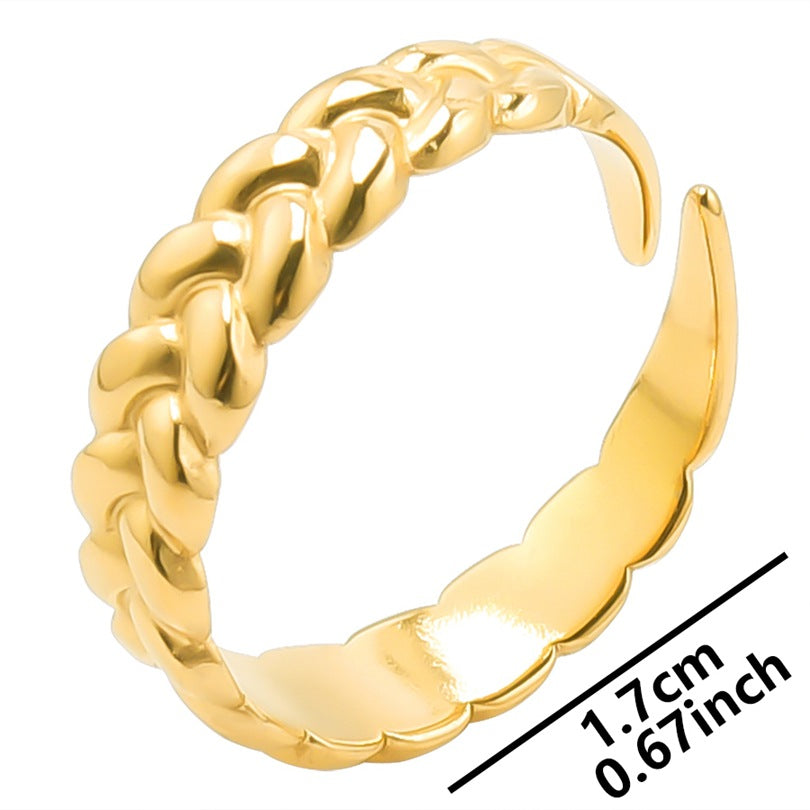 Classic Style Solid Color Stainless Steel Polishing Rings