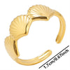 Commute Shell Stainless Steel Plating Gold Plated Rings