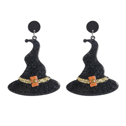 1 Pair Fashion Halloween Pattern Arylic Drop Earrings