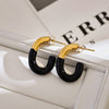 1 Pair Simple Style Commute Color Block Enamel Stainless Steel Ear Studs